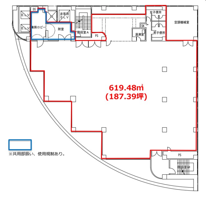 ジュールＡビル 6階　187.39坪